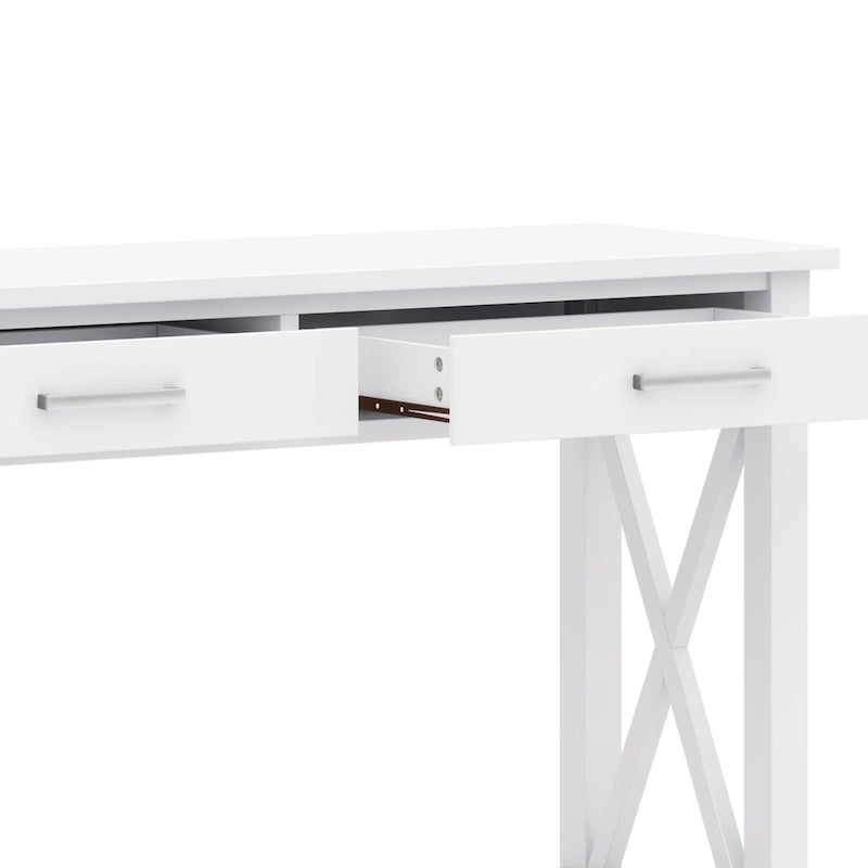Console/table basse contemporaine en bois massif WYNDENHALL Waterloo, 119 cm de large (47,4 pouces)