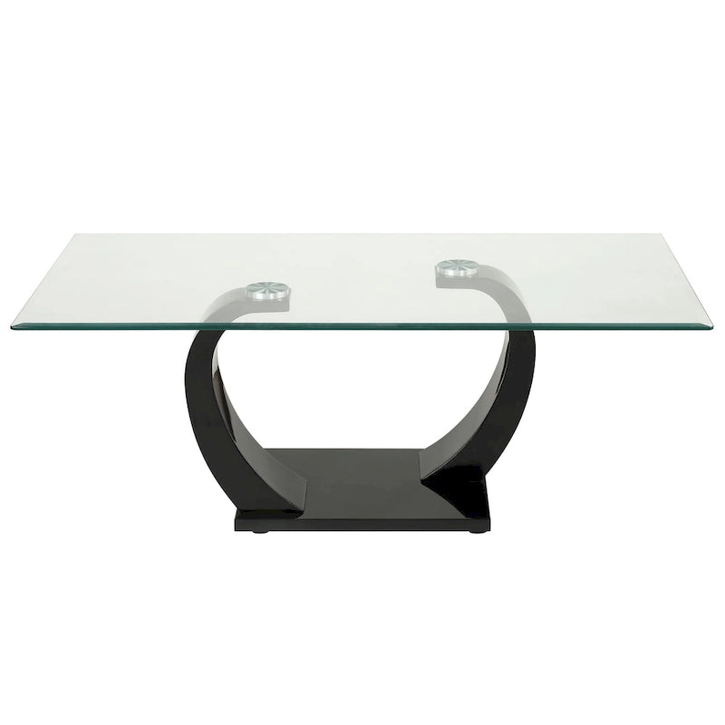 Table basse contemporaine Cres avec plateau en verre de 50 pouces par Furniture of America