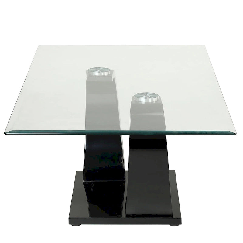 Table basse contemporaine Cres avec plateau en verre de 50 pouces par Furniture of America