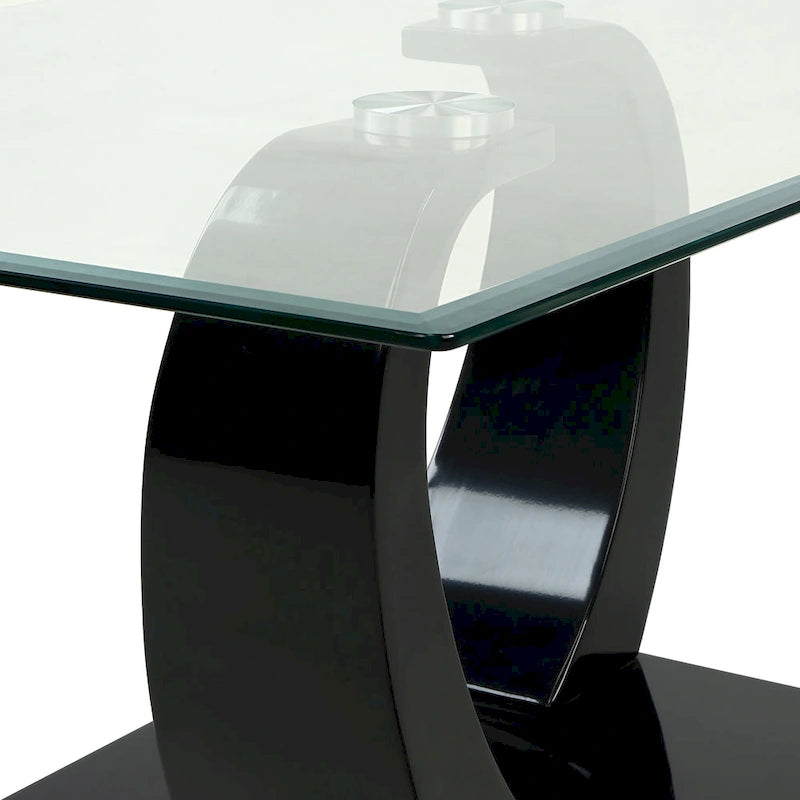 Table basse contemporaine Cres avec plateau en verre de 50 pouces par Furniture of America
