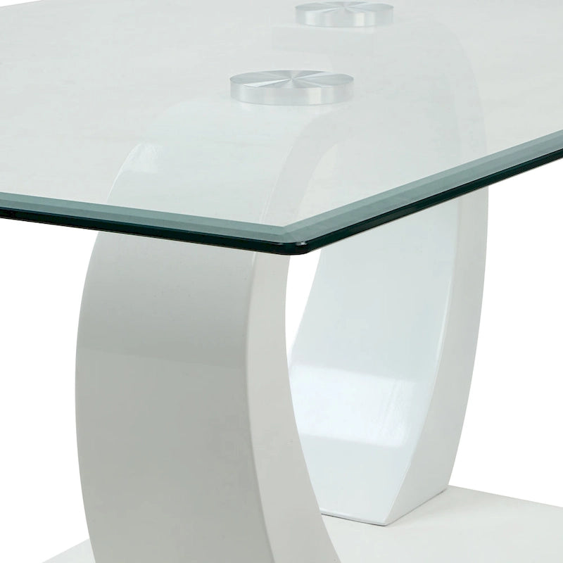Table basse contemporaine Cres avec plateau en verre de 50 pouces par Furniture of America