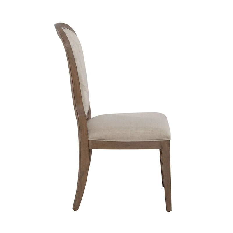 Chaise d'appoint capitonnée style ferme américaine (lot de 2)