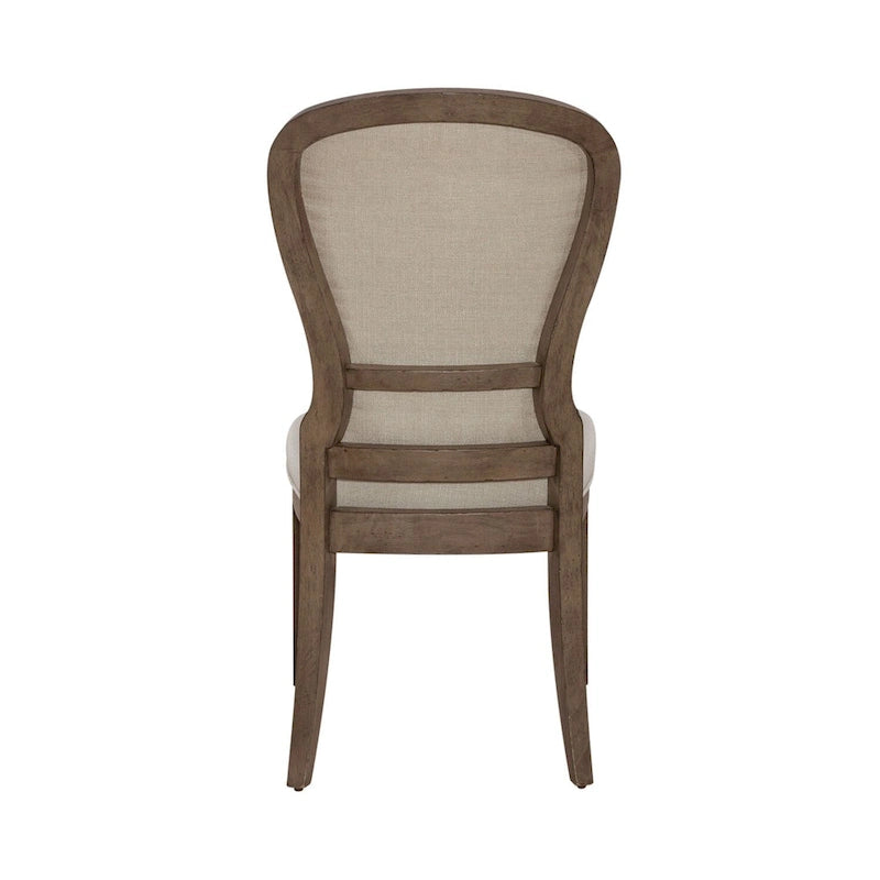Chaise d'appoint capitonnée style ferme américaine (lot de 2)