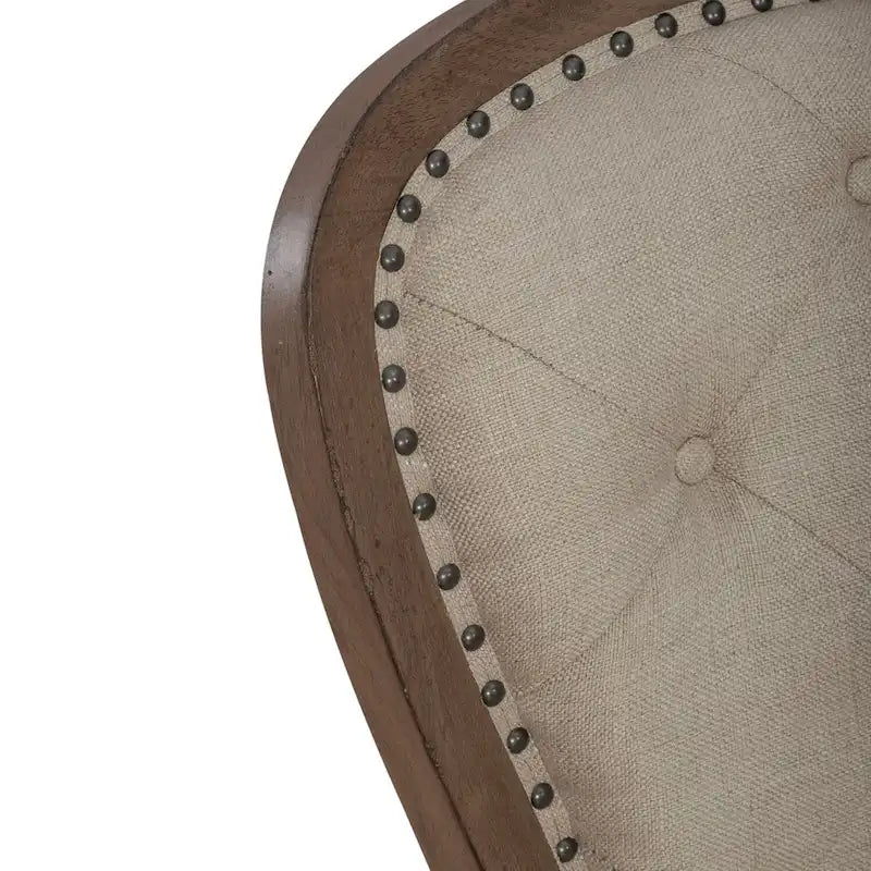 Chaise d'appoint capitonnée style ferme américaine (lot de 2)