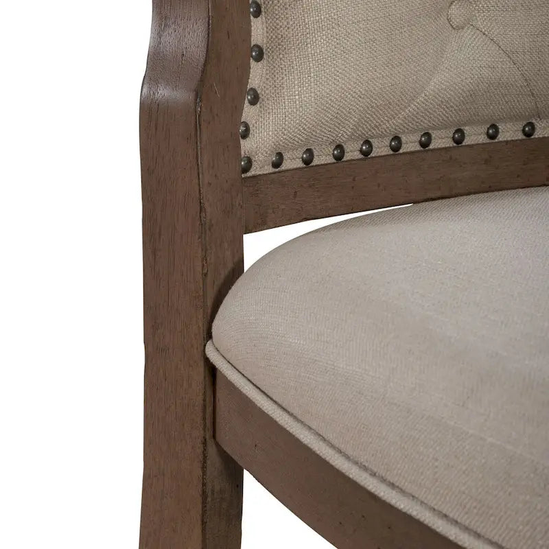 Chaise d'appoint capitonnée style ferme américaine (lot de 2)