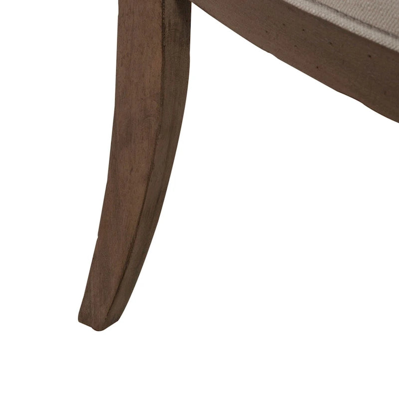Chaise d'appoint capitonnée style ferme américaine (lot de 2)
