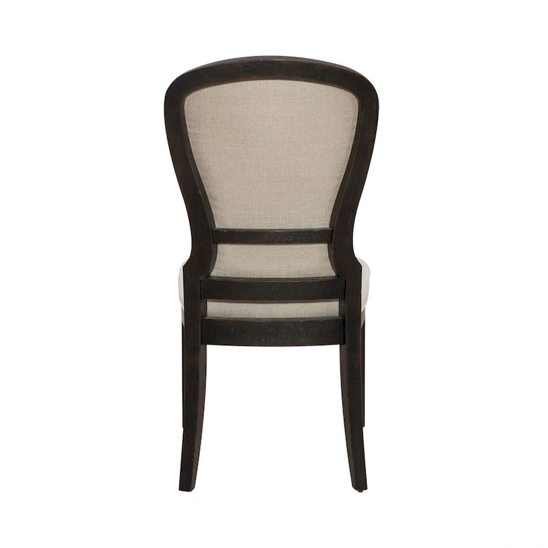 Chaise d'appoint capitonnée style ferme américaine (lot de 2)