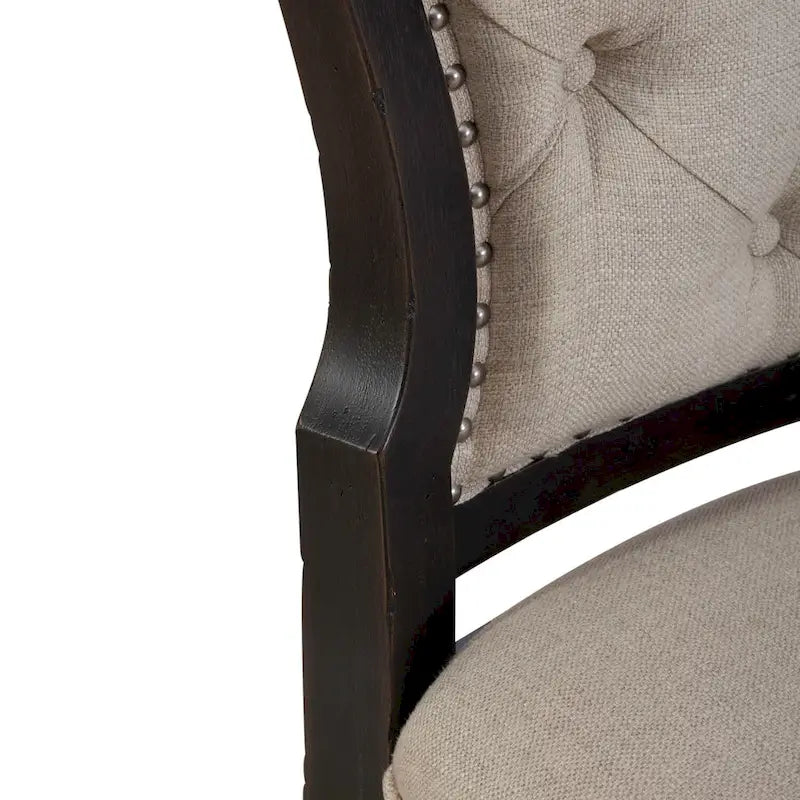 Chaise d'appoint capitonnée style ferme américaine (lot de 2)