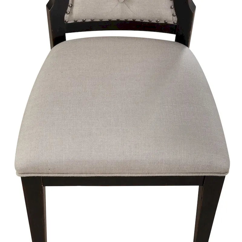 Chaise d'appoint capitonnée style ferme américaine (lot de 2)