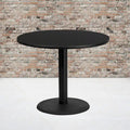 Plateau de table rond stratifié de 91,4 cm (36 po) avec piètement rond de 61 cm (24 po) de hauteur - 91,4 cm (36 po) L x 91,4 cm (36 po) P x 79 cm (31,125 po) H