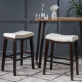 Tabouret de bar Kimi contemporain capitonné avec garniture cloutée (lot de 2) par Christopher Knight Home