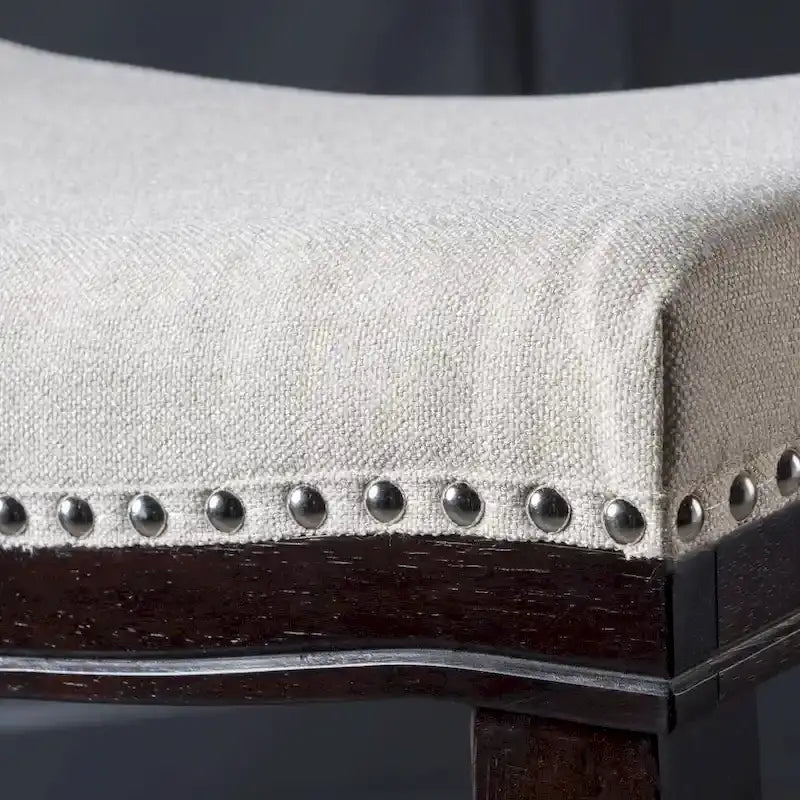 Tabouret de bar Kimi contemporain capitonné avec garniture cloutée (lot de 2) par Christopher Knight Home