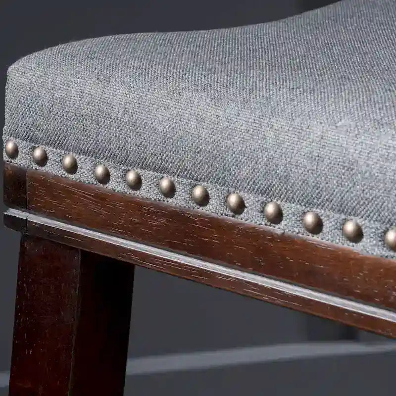 Tabouret de bar Kimi contemporain capitonné avec garniture cloutée (lot de 2) par Christopher Knight Home