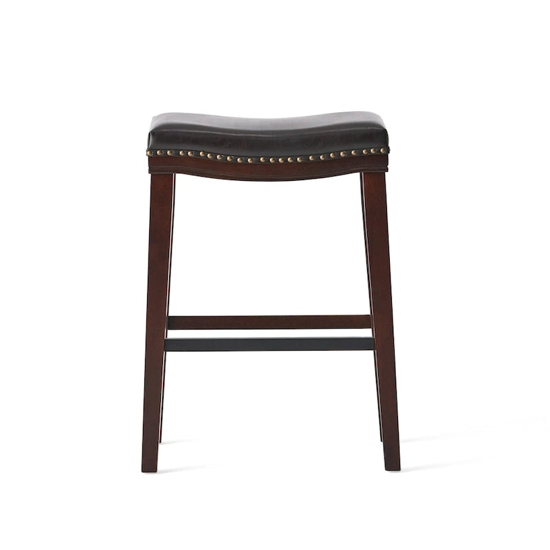 Tabouret de bar Kimi contemporain capitonné avec garniture cloutée (lot de 2) par Christopher Knight Home