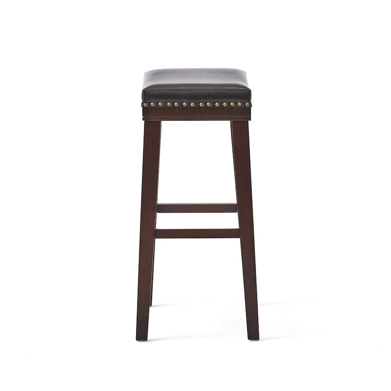 Tabouret de bar Kimi contemporain capitonné avec garniture cloutée (lot de 2) par Christopher Knight Home