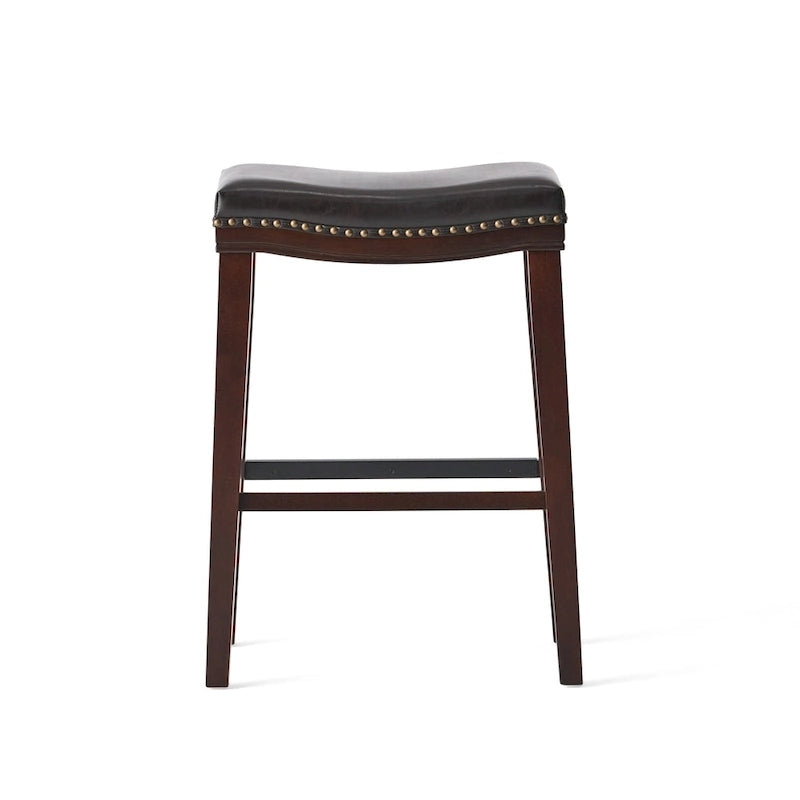 Tabouret de bar Kimi contemporain capitonné avec garniture cloutée (lot de 2) par Christopher Knight Home