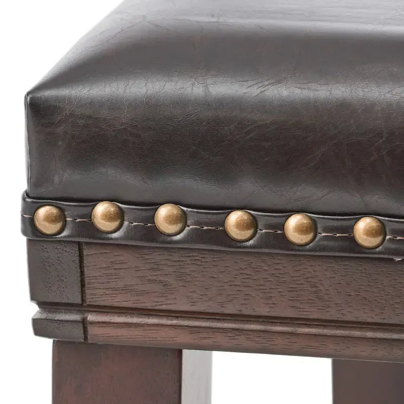 Tabouret de bar Kimi contemporain capitonné avec garniture cloutée (lot de 2) par Christopher Knight Home