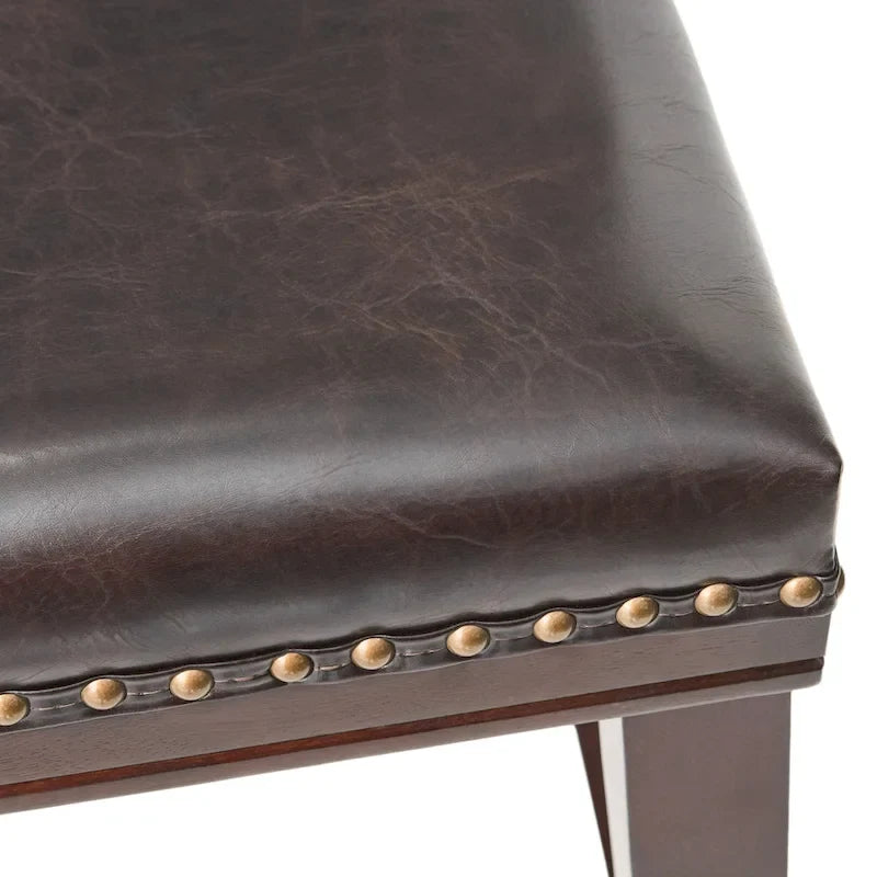 Tabouret de bar Kimi contemporain capitonné avec garniture cloutée (lot de 2) par Christopher Knight Home