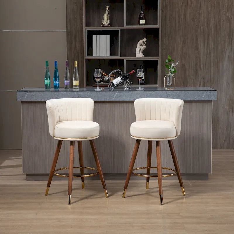 Tabourets de bar hauteur comptoir, ensemble de 2