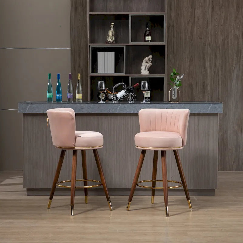 Tabourets de bar hauteur comptoir, ensemble de 2