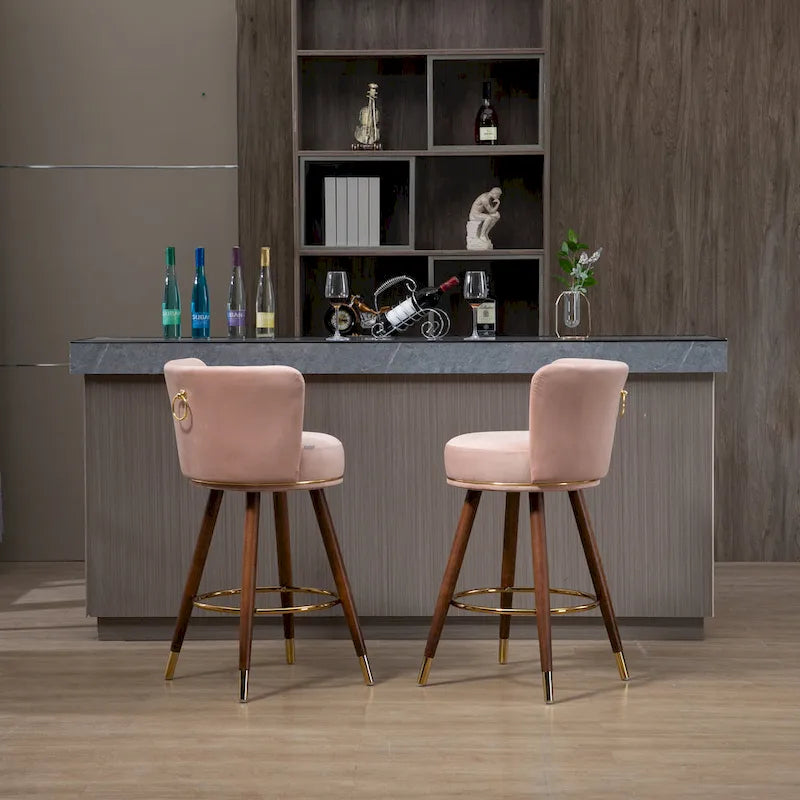 Tabourets de bar hauteur comptoir, ensemble de 2