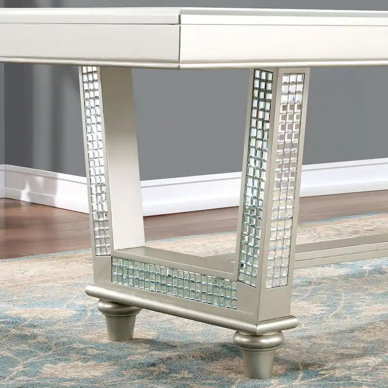 Table de salle à manger extensible Medlee Glam de 84 pouces avec rallonge, de Furniture of America