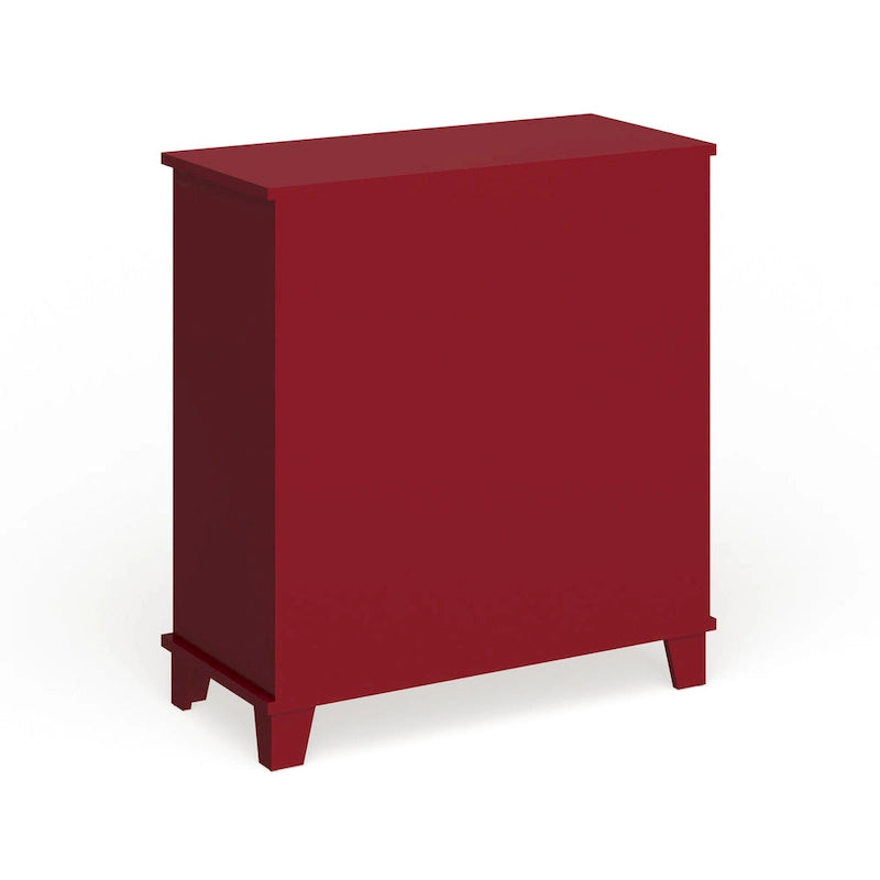 Table console avec porte en bois finition rouge Lunaria de Copper Grove