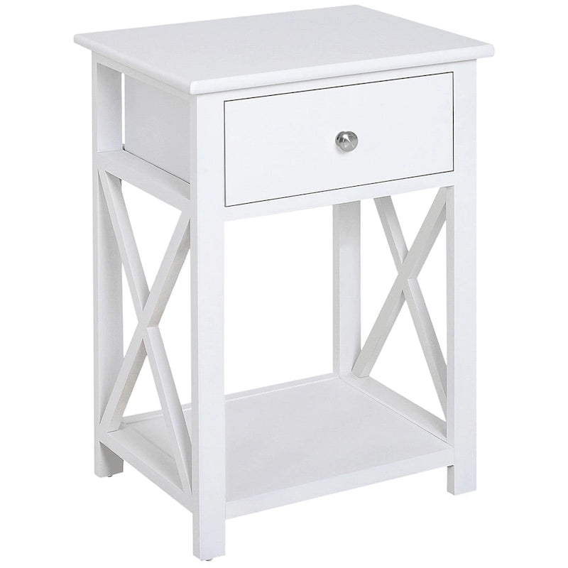 Table d'appoint HomCom en bois, en forme de X - 39,4 cm (L) x 30,5 cm (l) x 55,9 cm (H)