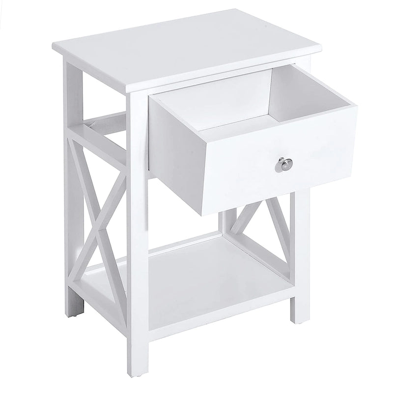 Table d'appoint HomCom en bois, en forme de X - 39,4 cm (L) x 30,5 cm (l) x 55,9 cm (H)