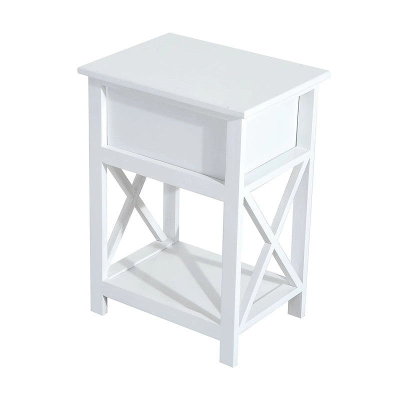 Table d'appoint HomCom en bois, en forme de X - 39,4 cm (L) x 30,5 cm (l) x 55,9 cm (H)