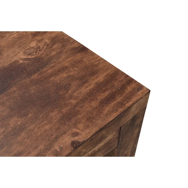 Chaises de salle à manger Timbergirl en bois d'acacia, fabriquées à la main, ensemble de 2 - 91,4 cm (H) x 45,7 cm (l) x 45,7 cm (L)