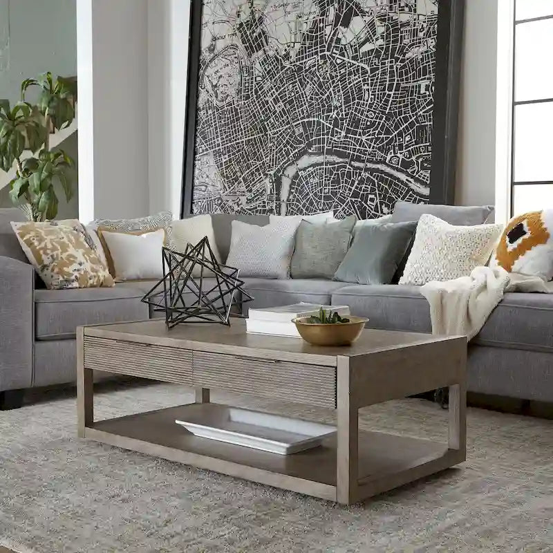 Table basse Bartlett Field couleur taupe poussiéreux
