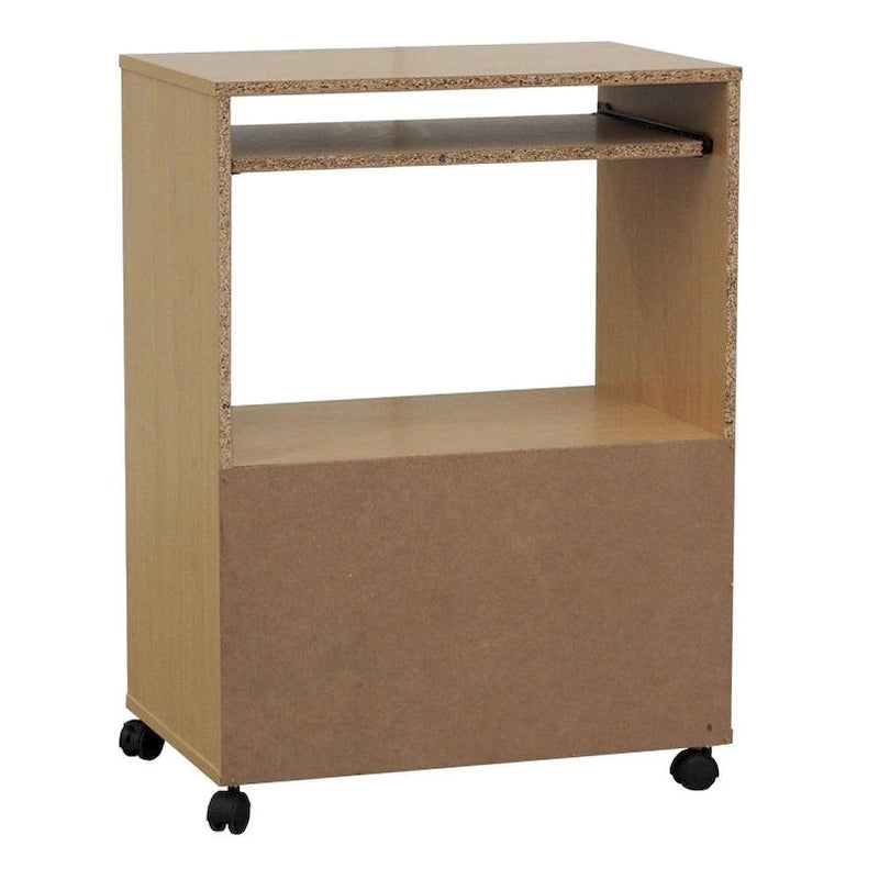 Chariot de cuisine pour micro-ondes à 2 portes (blanc)