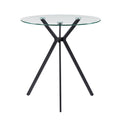 Table bistro Eliana avec plateau en verre