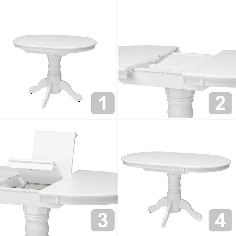 Table de salle à manger ovale extensible Dilon
