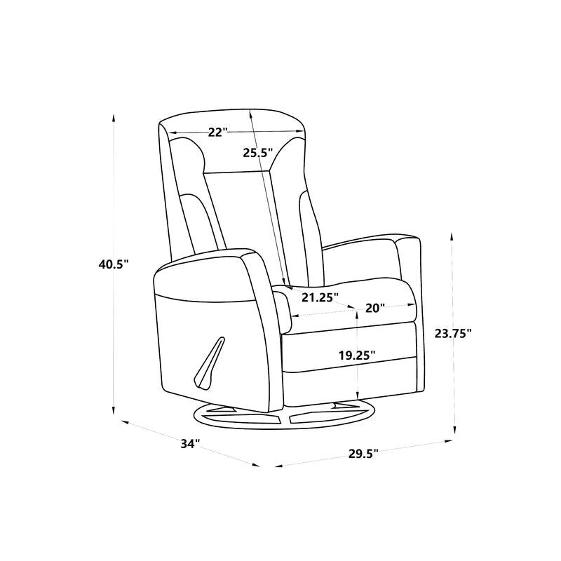 Fauteuil inclinable à bascule, fauteuil inclinable pivotant, fauteuil d'appoint