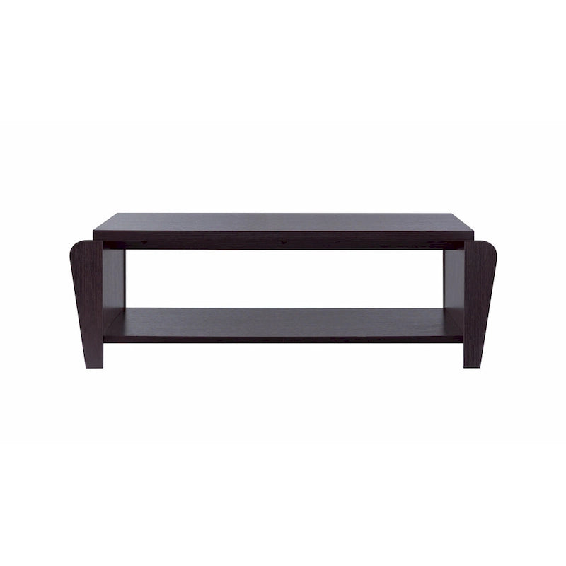 Table basse contemporaine Rafi marron de 142 cm (56 pouces) à une étagère par Furniture of America