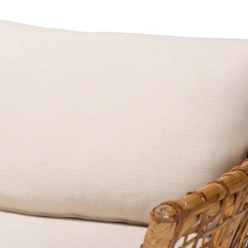 Fauteuil Babette moderne bohème en rotin marron naturel bali &amp; pari
