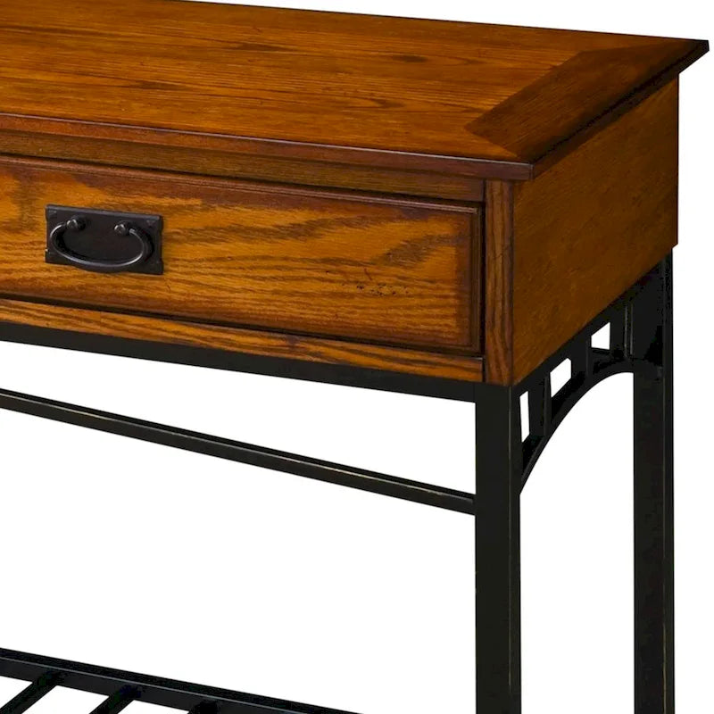 Table basse moderne en chêne vieilli de style artisanal par Homestyles