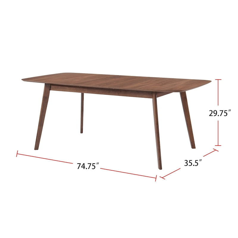 Table de salle à manger rectangulaire en noyer naturel