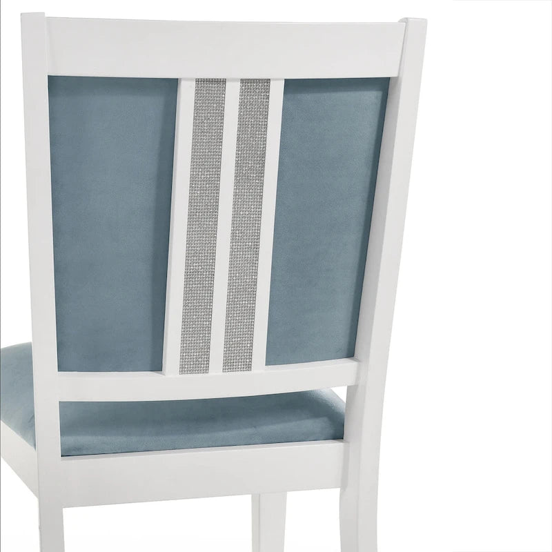 Chaises de salle à manger CraftPorch Luxueuses à rayures en cristal et diamant (Ensemble de 6)