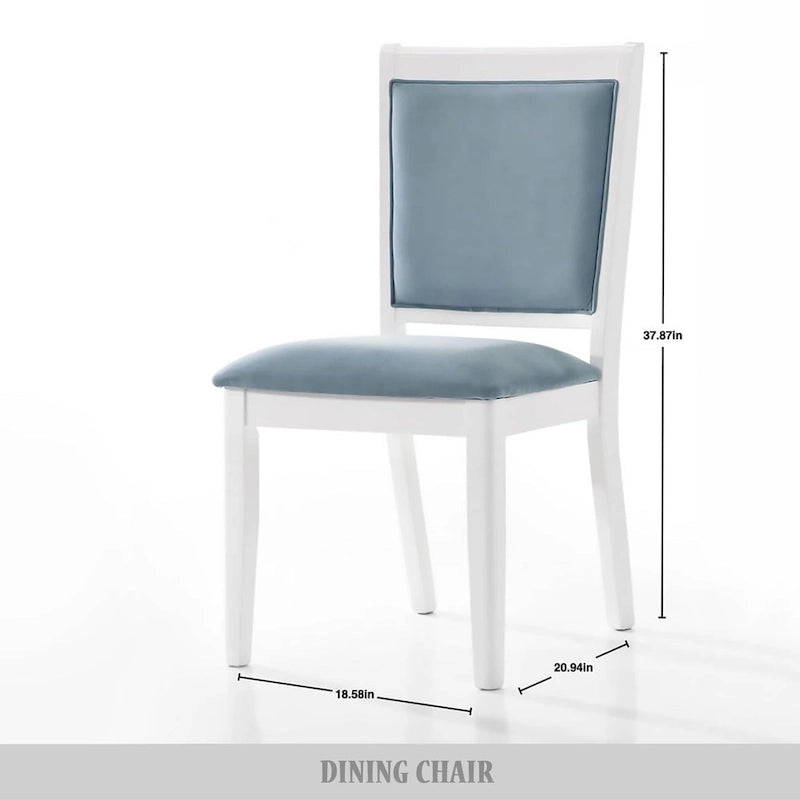 Chaises de salle à manger CraftPorch Luxueuses à rayures en cristal et diamant (Ensemble de 6)