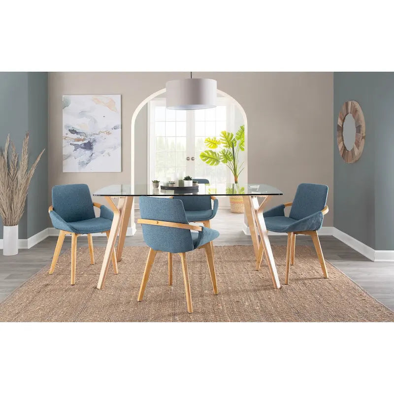 Chaise de salle à manger en bois naturel Carson Carrington Pugo