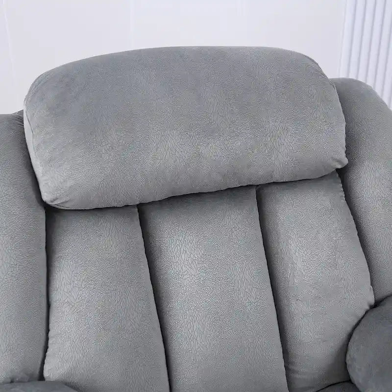 Fauteuil inclinable manuel rembourré en tissu doux avec fonction massage et chauffage