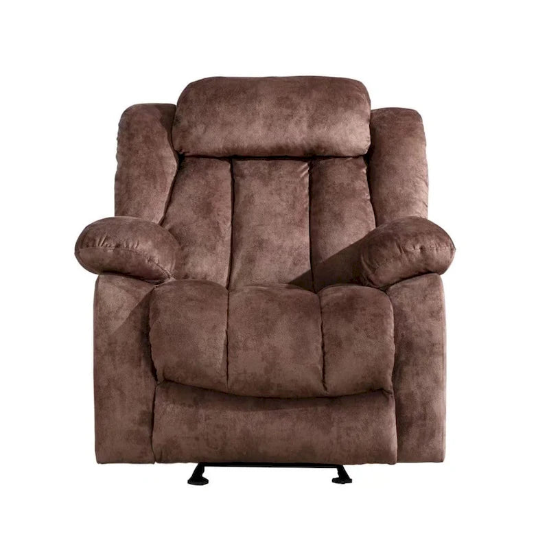 Fauteuil inclinable manuel rembourré en tissu doux avec fonction massage et chauffage