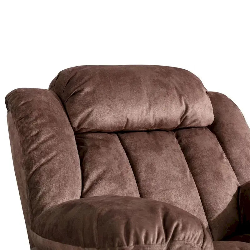 Fauteuil inclinable manuel rembourré en tissu doux avec fonction massage et chauffage