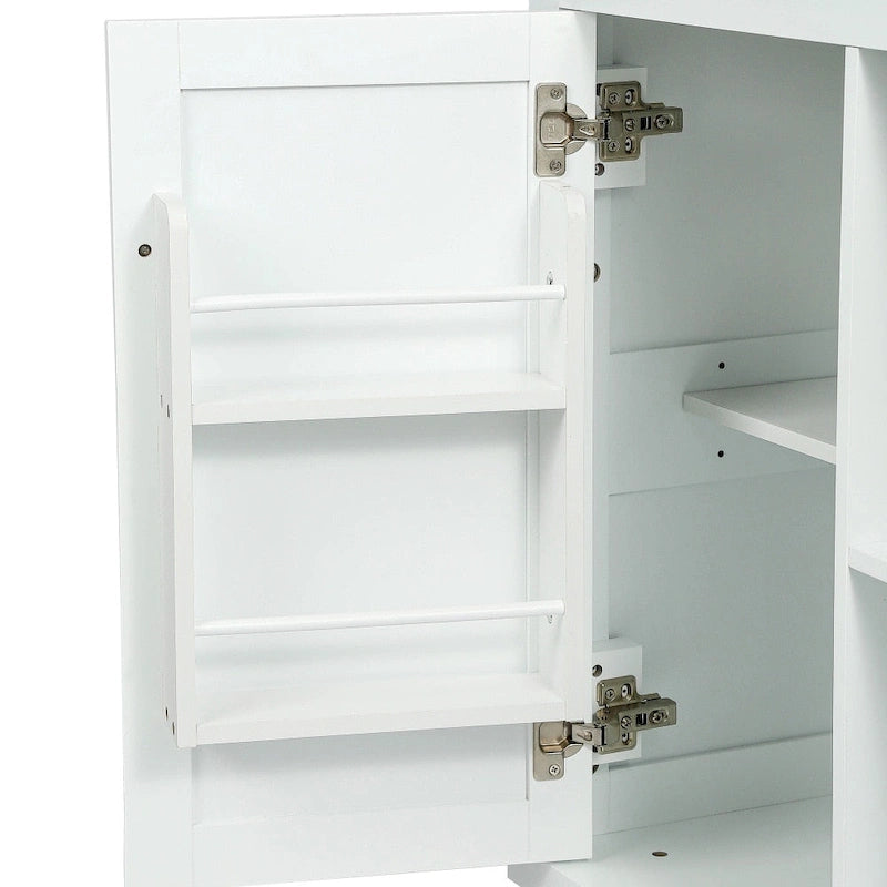 Îlot de cuisine en MDF de 135 cm de largeur avec comptoir et armoire de rangement