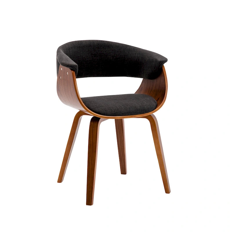 Chaise de salle à manger Porthos Home Merin en tissu avec pieds en bois