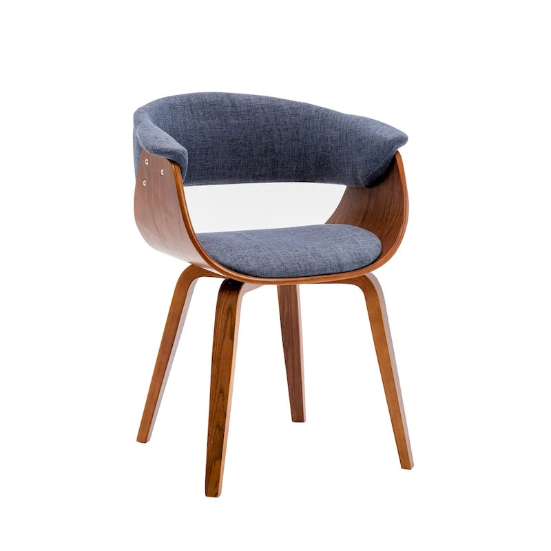 Chaise de salle à manger Porthos Home Merin en tissu avec pieds en bois