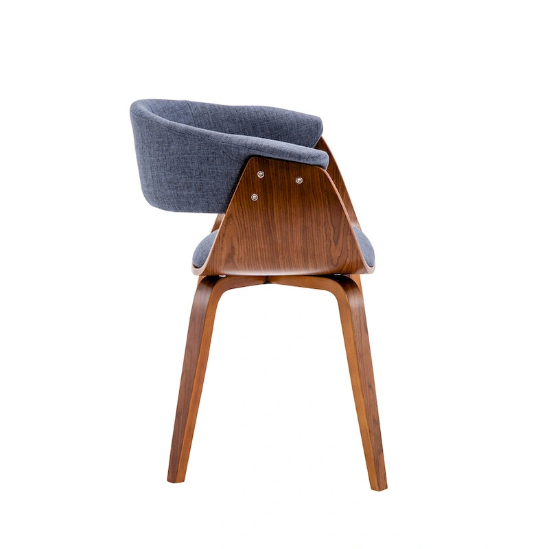 Chaise de salle à manger Porthos Home Merin en tissu avec pieds en bois